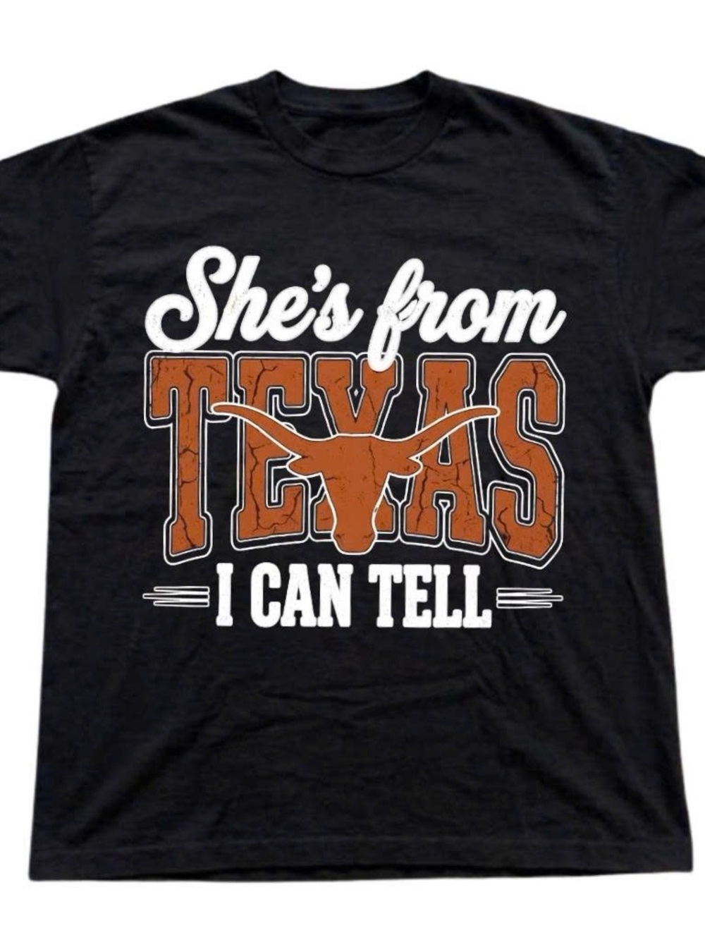 She's From Texas Graphic Tee - Black